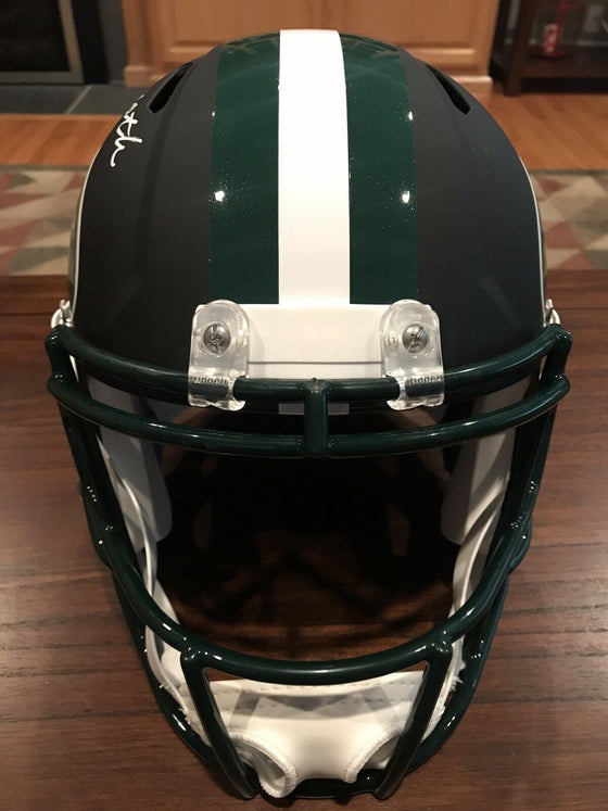 Joe Namath Signed New York Jets Full Size Black Matte Helmet HOF 85 Beckett GTSM