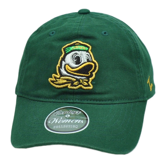 NCAA Zephyr Oregon Ducks Womens Ladies Dark Green Relaxed Slouch Hat Adjustable