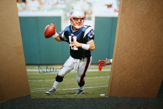 NEW ENGLAND PATRIOTS DREW BLEDSOE #11 SIGNED AUTO 16X20 PHOTO JSA WITNESS PF