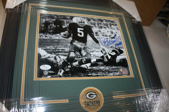 GREEN BAY PACKERS PAUL HORNUNG #5 SIGNED 8X10 PHOTO FRAMED SB I & II CHAMPS JSA