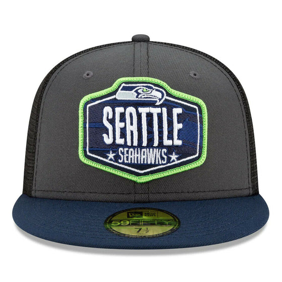 Seattle Seahawks New Era NFL 2021 "Draft" 59FIFTY Fitted Hat-Gray/Blue - 757 Sports Collectibles