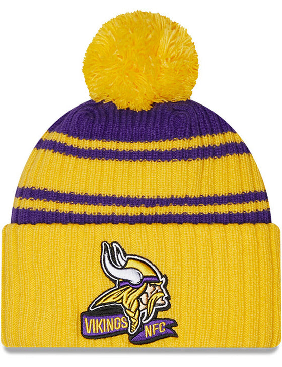 New Era Minnesota Vikings Sideline Sport Knit Bobble Hat - 757 Sports Collectibles