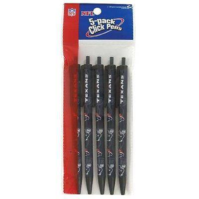 Houston Texans 5-Pack Click Pens - 757 Sports Collectibles