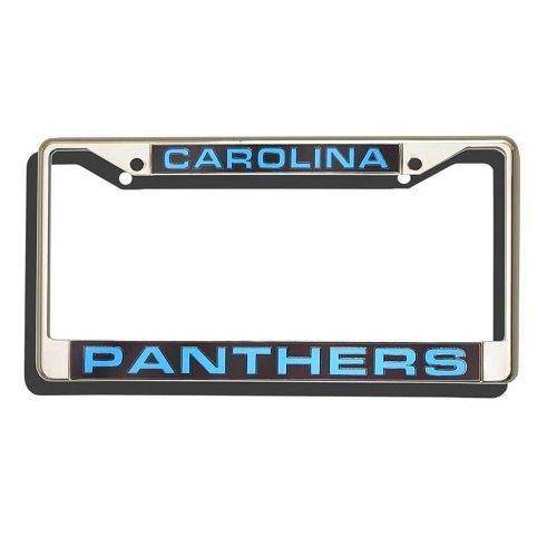 Carolina Panthers Laser Cut Chrome License Plate Frame - 757 Sports Collectibles
