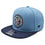 New York City FC Solid MLS ICONIC Snapback Adjustable Hat - Light Blue/Navy