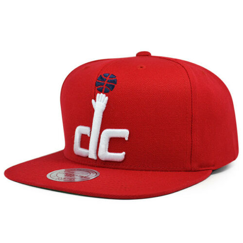 Washington Wizards SOLID "dc" Red Snapback Mitchell & Ness NBA Hat