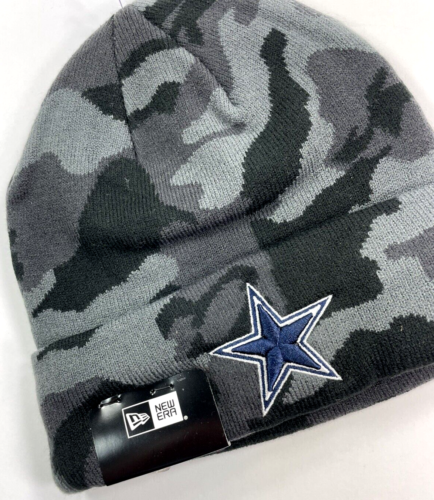 Dallas Cowboys New Era NFL / Knit Black-Gray Camo / OSFM NWT - 757 Sports Collectibles