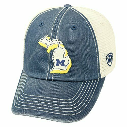 Michigan Wolverines Hat Cap Snapback Trucker Mesh One Size Fits Most New