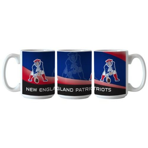 Boelter NFL Wave 15oz Ceramic Coffee Mug - PICK YOUR TEAM - FREE SHIP (New England Patriots Retro)