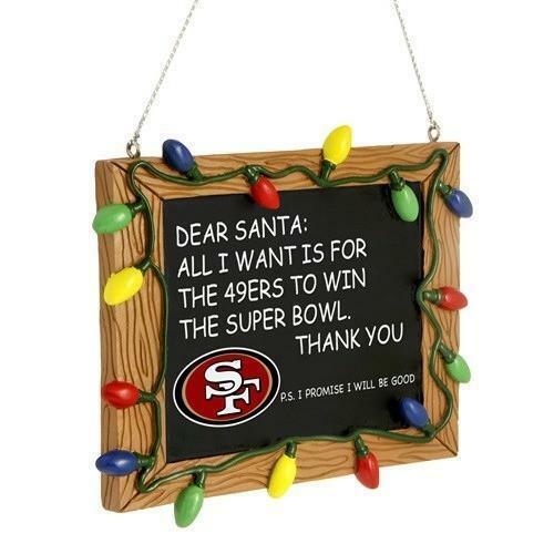 Forever Collectibles - NFL - Chalkboard Sign Christmas Ornament - Pick Your Team