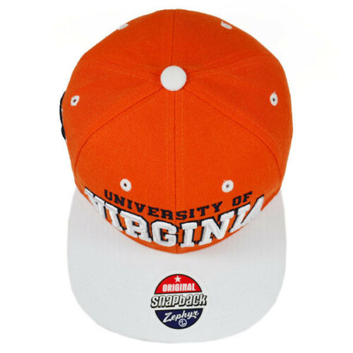 Virginia Cavaliers SUPERSTAR SNAPBACK Zephyr NCAA Hat = Orange/White