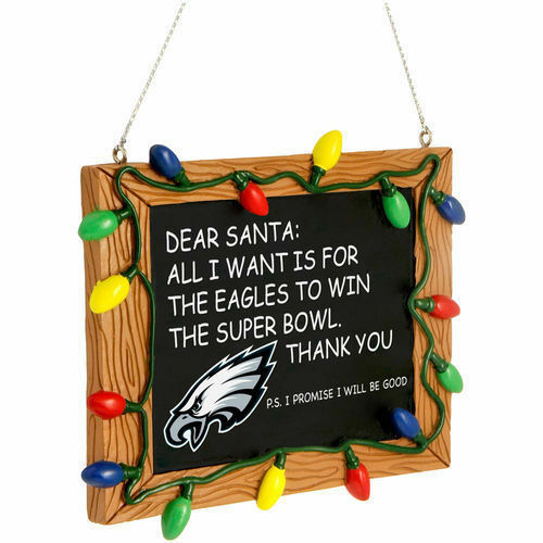 Forever Collectibles - NFL - Chalkboard Sign Christmas Ornament - Pick Your Team (Philadelphia Eagles)