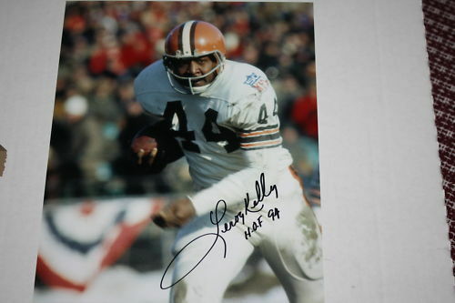 LEROY KELLY CLEVELAND BROWNS SIGNED 11X14 PHOTO HOF 94