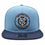 New York City FC Solid MLS ICONIC Snapback Adjustable Hat - Light Blue/Navy