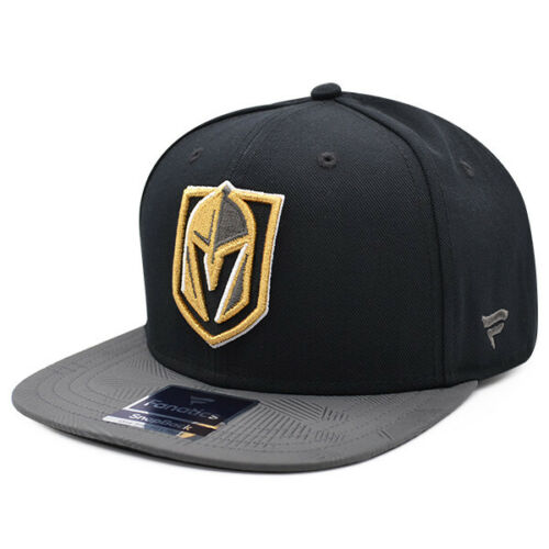 Vegas Golden Knights NHL Iconic Solid Snapback Adjustable Hat - Black/Gold