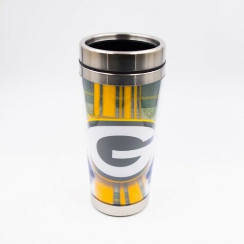 NFL Stainless Steel Travel Mug W/Clear Insert - Pick Your Team - FREE SHIPPING (Green Bay Packers)