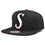 Philadelphia 76ers FIRST LETTER "S" Snapback Mitchell & Ness NBA Hat - Black