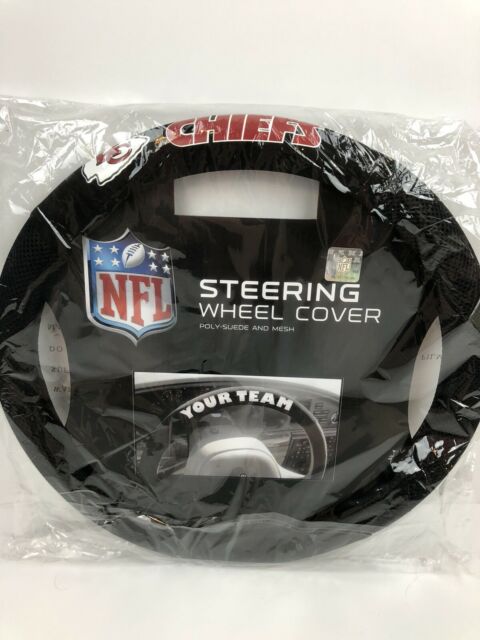 NFL Kansas City Chiefs Poly-Suede Steering Wheel Cover