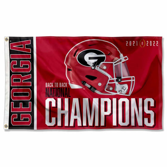 Georgia Bulldogs 2022 College Football CFP Champions Large Outdoor Flag - 757 Sports Collectibles