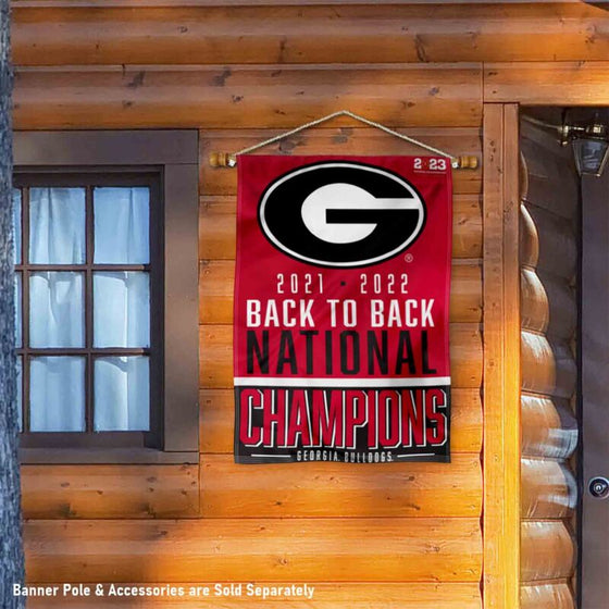Georgia Bulldogs College Football 2022 National Champions House Flag - 757 Sports Collectibles
