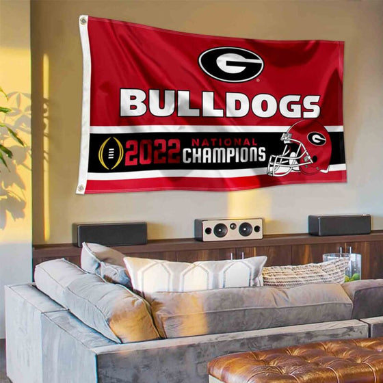 Georgia Bulldogs National Football 2022 CFP Champions 3x5 Flag - 757 Sports Collectibles