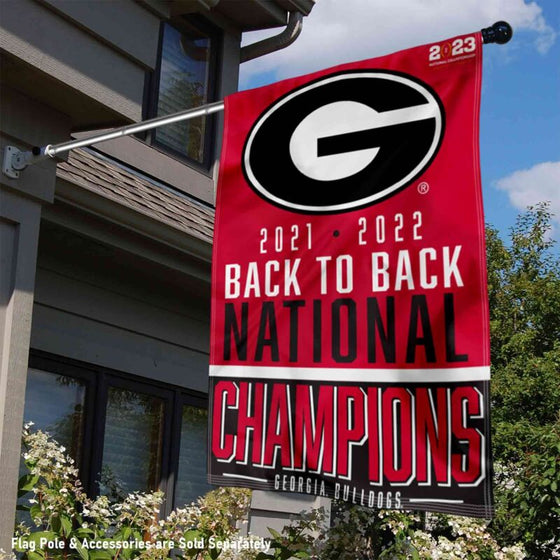 Georgia Bulldogs College Football 2022 National Champions House Flag - 757 Sports Collectibles