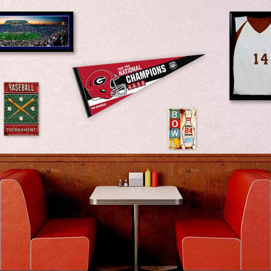 Georgia Bulldogs College Football 4 Time National Champions Pennant Flag Banner - 757 Sports Collectibles