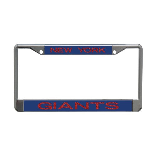 NEW YORK GIANTS GLITTER LETTERS LICENSE PLATE FRAME