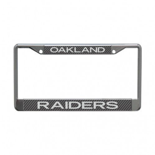 OAKLAND RAIDERS CARBON LICENSE PLATE FRAME