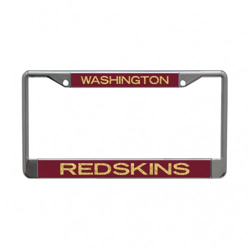 WASHINGTON REDSKINS GLITTER LETTERS LICENSE PLATE FRAME