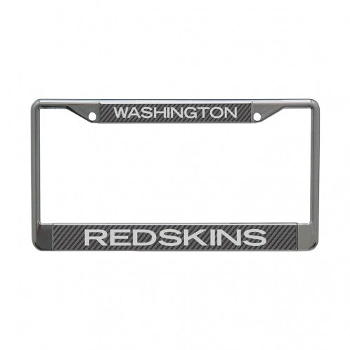 WASHINGTON REDSKINS CARBON LICENSE PLATE FRAME