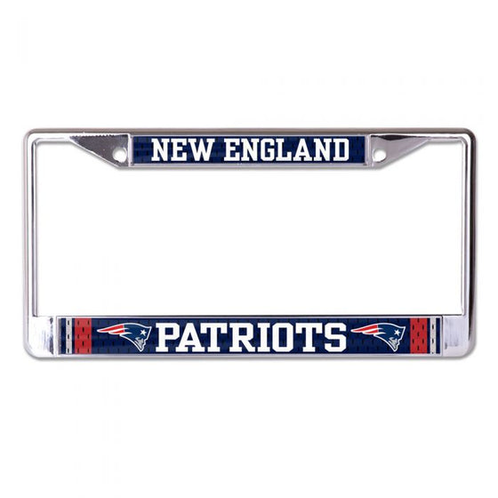 NEW ENGLAND PATRIOTS JERSEY LIC PLT FRAME S/L PRINTED