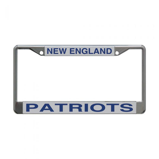 NEW ENGLAND PATRIOTS LIC PLT FRAME S/L METALLIC