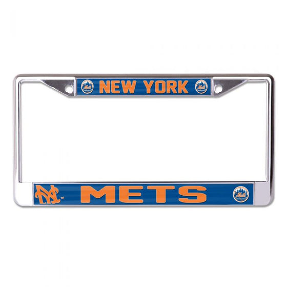 NEW YORK METS MEGA LIC PLT FRAME S/L PRINTED