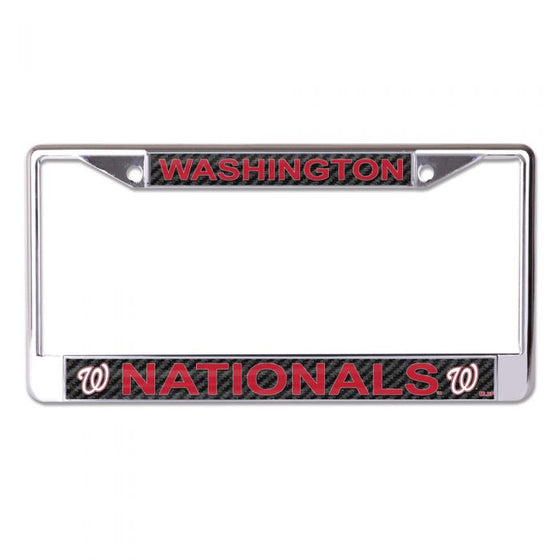 WASHINGTON NATIONALS CARBON Laser Cut License Plate FRAME 