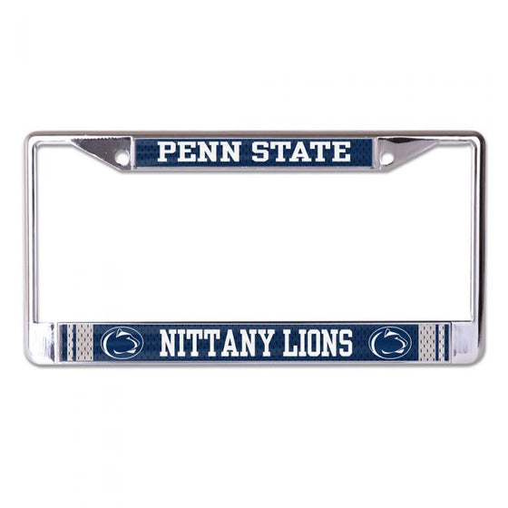 PENN STATE NITTANY LIONS JERSEY LIC PLT FRAME S/L PRINTED