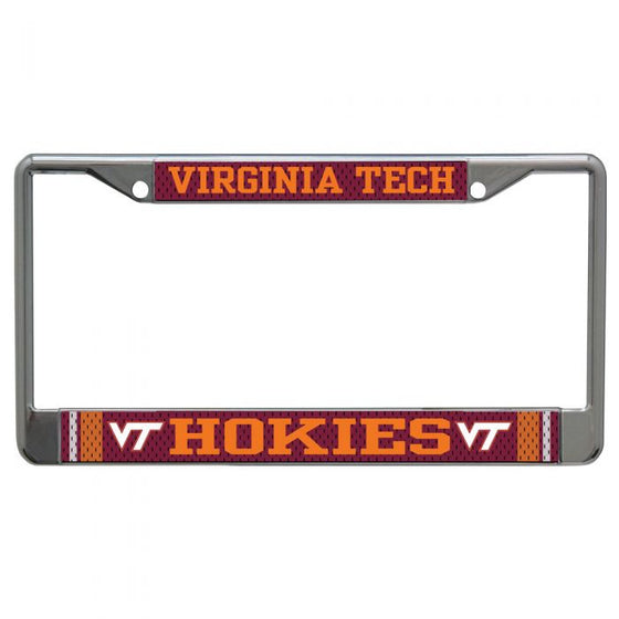 VIRGINIA TECH HOKIES JERSEY LIC PLT FRAME S/L PRINTED