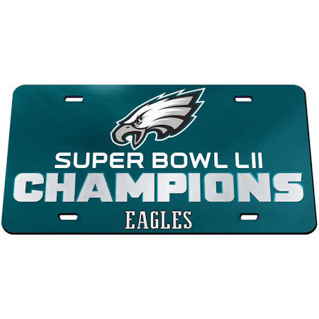 WinCraft Philadelphia Eagles Super Bowl LII Champions Inlaid License Plate