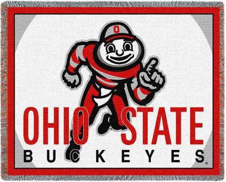 Ohio State University White Mascot Tapestry Throw Blanket - 757 Sports Collectibles