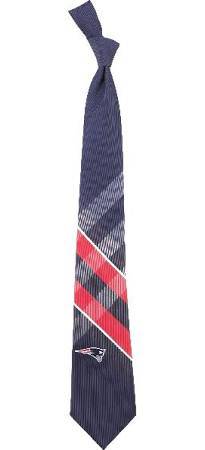 New England Patriots Necktie Woven Poly Grid - 757 Sports Collectibles