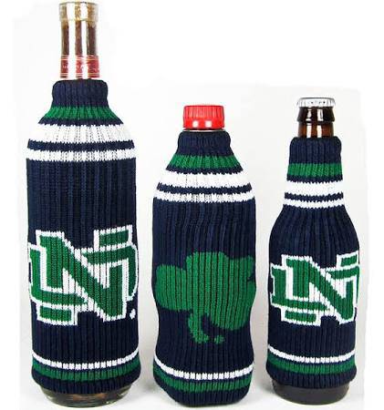 Notre Dame Fighting Irish Krazy Kover Bottle Insulator Koozie, Blue, STRETCHABLE KNIT - 757 Sports Collectibles