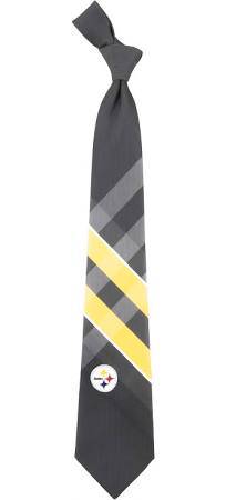 Pittsburgh Steelers 100% Woven Polyester Grid Neck Tie - 757 Sports Collectibles