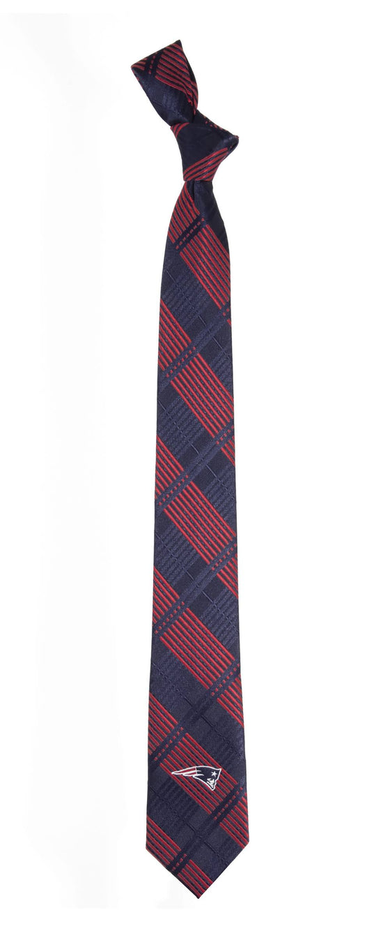 New England Patriots Skinny Plaid Tie - 757 Sports Collectibles