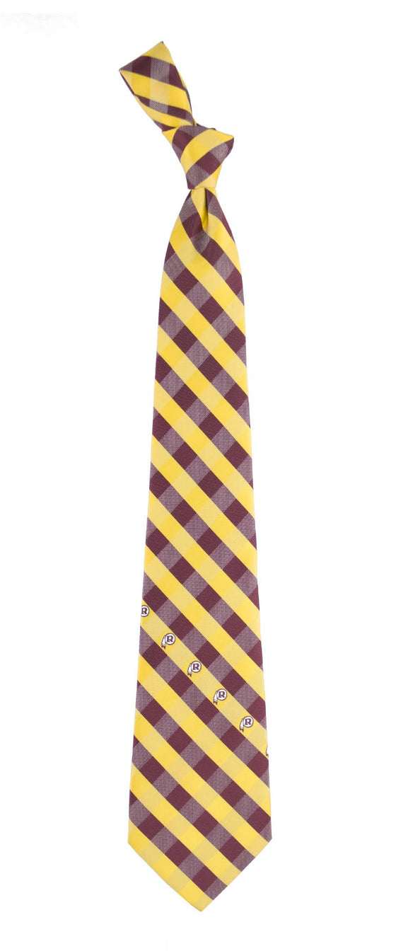 Washington Redskins Necktie Woven Poly Check - 757 Sports Collectibles