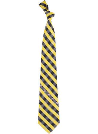 Pittsburgh Steelers Check Mens Tie, Black, POLYESTER - 757 Sports Collectibles