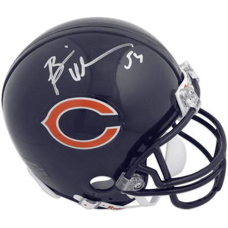 Chicago Bears Brian Urlacher Signed Autographed Mini Helmet - JSA Authenticated - 757 Sports Collectibles