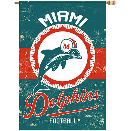 Miami Dolphins Vintage Linen House Flag