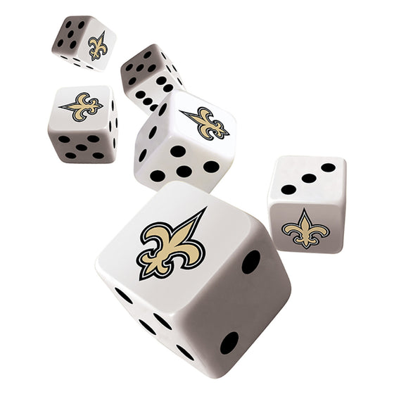 NFL New Orleans Saints 6 Piece D6 Gaming Dice Set