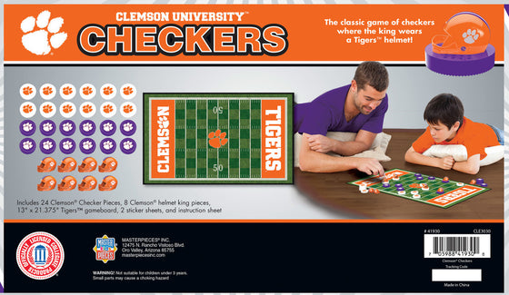 Clemson Tigers NCAA Checkers Board Game