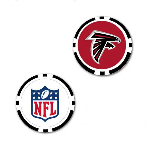 Atlanta Falcons Oversized Poker Chip Golf Ball Marker (Printed, 40 mm)